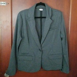 Gray cotton blazer